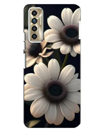 Чехол для TECNO Camon 17P (CG7n) с картинкой «Белые маргаритки макро»