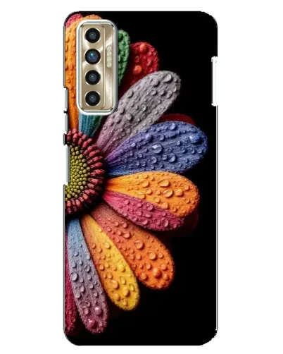 Чехол для TECNO Camon 17P (CG7n) с картинкой «Радужный цветок»