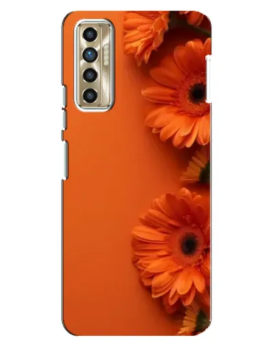 Чехол для TECNO Camon 17P (CG7n) с картинкой «Оранжевые герберы»