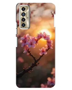 Чохол для TECNO Camon 17P (CG7n) з картинкою «Рожевий цвіт сердечко на тлі заходу» Чохол для TECNO Camon 17P (CG7n) з картинкою «Рожевий цвіт сердечко на тлі заходу»
