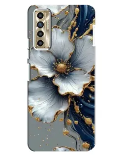Чохол для TECNO Camon 17P (CG7n) з картинкою «Біла квітка та золотий флюїд» Чохол для TECNO Camon 17P (CG7n) з картинкою «Біла квітка та золотий флюїд»