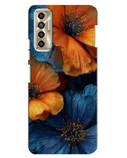 Чохол для TECNO Camon 17P (CG7n) з картинкою «Яскрава синьо-помаранчева флора» Чохол для TECNO Camon 17P (CG7n) з картинкою «Яскрава синьо-помаранчева флора»
