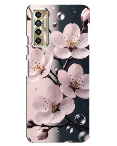 Чехол для TECNO Camon 17P (CG7n) с картинкой «Нежная сакура и капли» Чехол для TECNO Camon 17P (CG7n) с картинкой «Нежная сакура и капли»