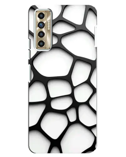 Чехол для TECNO Camon 17P (CG7n) с картинкой «Белая объемная сетка»