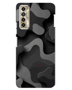 Чехол для TECNO Camon 17P (CG7n) с картинкой «Темный абстрактный камуфляж» Чехол для TECNO Camon 17P (CG7n) с картинкой «Темный абстрактный камуфляж»