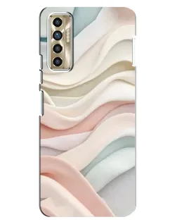Чехол для TECNO Camon 17P (CG7n) с картинкой «Пастельные нежные волны»