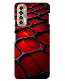 Чехол для TECNO Camon 17P (CG7n) с картинкой «Красная глянцевая сетка»