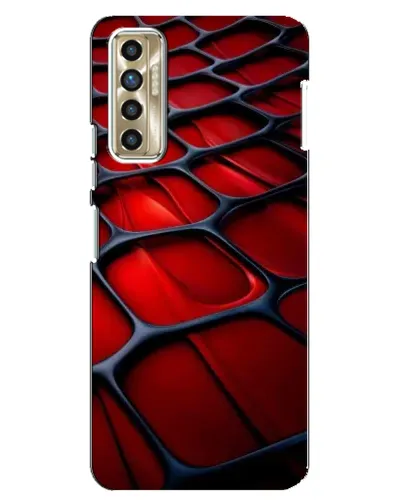 Чехол для TECNO Camon 17P (CG7n) с картинкой «Красная глянцевая сетка»