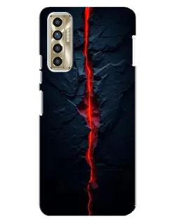 Чехол для TECNO Camon 17P (CG7n) с картинкой «Kрасная лавовая трещина»