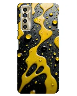 Чехол для TECNO Camon 17P (CG7n) с картинкой «Жидкое желтое золото»