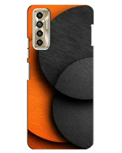 Чехол для TECNO Camon 17P (CG7n) с картинкой «Геометрия оранжевых кругов»