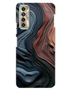 Чехол для TECNO Camon 17P (CG7n) с картинкой «Цветные волны каньона»
