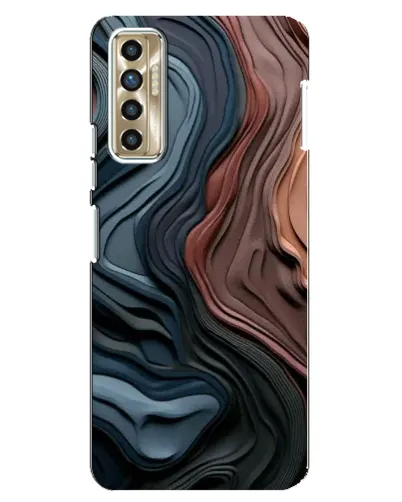 Чехол для TECNO Camon 17P (CG7n) с картинкой «Цветные волны каньона»