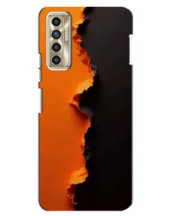 Чехол для TECNO Camon 17P (CG7n) с картинкой «Оранжевый разлом»