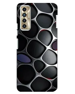Чехол для TECNO Camon 17P (CG7n) с картинкой «Объемная темная решетка»