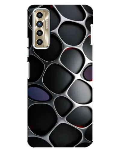Чехол для TECNO Camon 17P (CG7n) с картинкой «Объемная темная решетка»