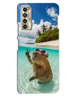 Чохол для TECNO Camon 17P (CG7n) з картинкою «Капібара на морі» Чохол для TECNO Camon 17P (CG7n) з картинкою «Капібара на морі»