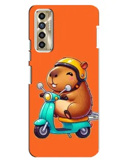 Чохол для TECNO Camon 17P (CG7n) з картинкою «Капібара на скутері» Чохол для TECNO Camon 17P (CG7n) з картинкою «Капібара на скутері»