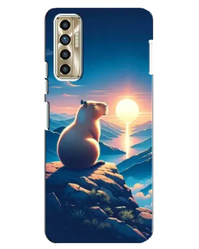 Чехол для TECNO Camon 17P (CG7n) с картинкой «Закат солнца с капибарой» Чехол для TECNO Camon 17P (CG7n) с картинкой «Закат солнца с капибарой»