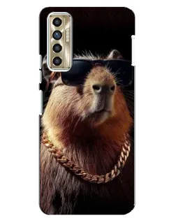 Чохол для TECNO Camon 17P (CG7n) з картинкою «Капібара золотий ланцюг» Чохол для TECNO Camon 17P (CG7n) з картинкою «Капібара золотий ланцюг»