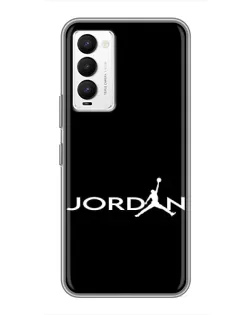 Чехол для TECNO Camon 18 / Camon 18P с картинкой «Jordan White Logo»