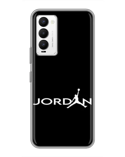 Чехол для TECNO Camon 18 / Camon 18P с картинкой «Jordan White Logo»