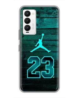 Чехол для TECNO Camon 18 / Camon 18P с картинкой «Jordan Cyan 23»