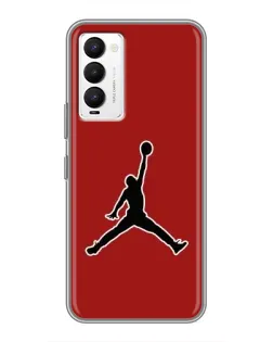 Чехол для TECNO Camon 18 / Camon 18P с картинкой «Jordan Red Back»