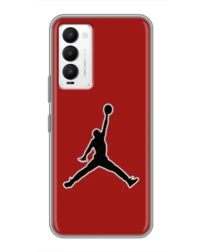 Чехол для TECNO Camon 18 / Camon 18P с картинкой «Jordan Red Back»