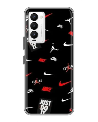 Чехол для TECNO Camon 18 / Camon 18P с картинкой «Nike Mix Pattern»