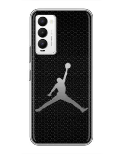 Чехол для TECNO Camon 18 / Camon 18P с картинкой «Jordan Dark Carbon»