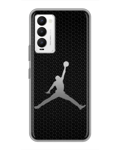 Чехол для TECNO Camon 18 / Camon 18P с картинкой «Jordan Dark Carbon»