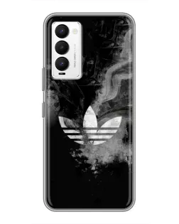 Чехол для TECNO Camon 18 / Camon 18P с картинкой «Абстрактный дым Adidas»