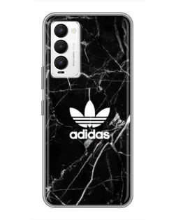 Чехол для TECNO Camon 18 / Camon 18P с картинкой «Белый мрамор Adidas»
