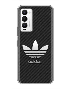 Чехол для TECNO Camon 18 / Camon 18P с картинкой «Adidas Карбоновая текстура»