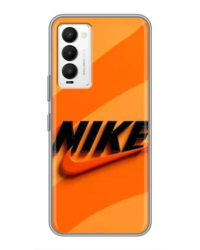 Чехол для TECNO Camon 18 / Camon 18P с картинкой «Оранжевый драйв Nike»