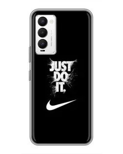 Чехол для TECNO Camon 18 / Camon 18P с картинкой «Текстовый принт Nike»