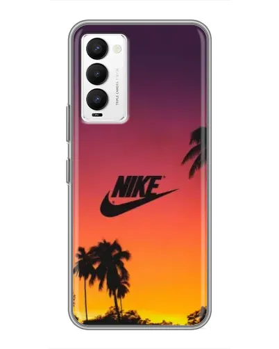 Чехол для TECNO Camon 18 / Camon 18P с картинкой «Nike на закате солнца»