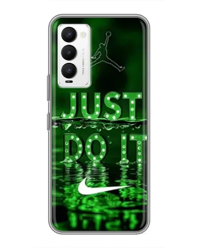 Чехол для TECNO Camon 18 / Camon 18P с картинкой «Зеленый неоновый Nike»