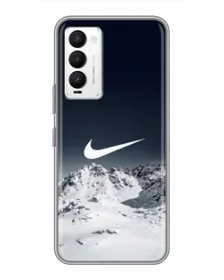 Чехол для TECNO Camon 18 / Camon 18P с картинкой «Nike — зимние горы»