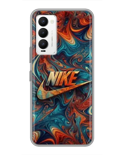 Чехол для TECNO Camon 18 / Camon 18P с картинкой «Nike в абстракции»