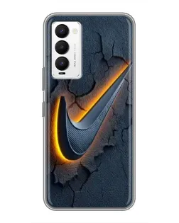 Чехол для TECNO Camon 18 / Camon 18P с картинкой «Объемный логотип Найк»