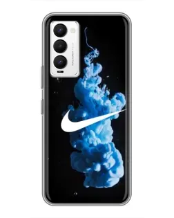 Чехол для TECNO Camon 18 / Camon 18P с картинкой «Nike и синий дым»