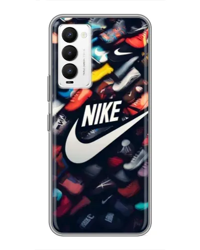 Чехол для TECNO Camon 18 / Camon 18P с картинкой «Коллекция кроссовок Nike»