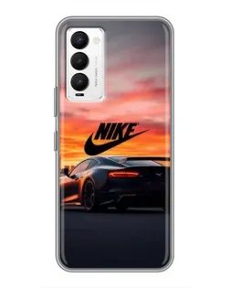 Чехол для TECNO Camon 18 / Camon 18P с картинкой «Nike и суперкар»