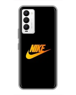 Чехол для TECNO Camon 18 / Camon 18P с картинкой «Золотой логотип Nike»