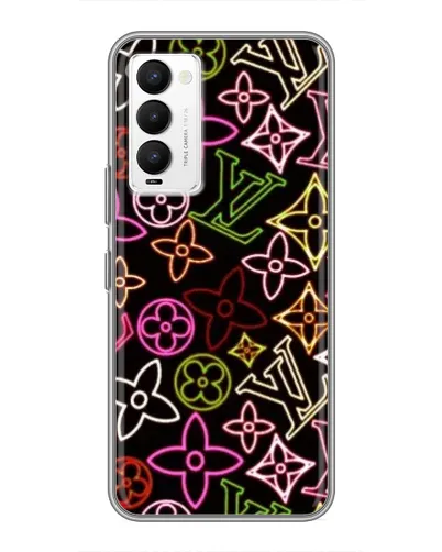Чехол для TECNO Camon 18 / Camon 18P с картинкой «Неоновый микс Nike»