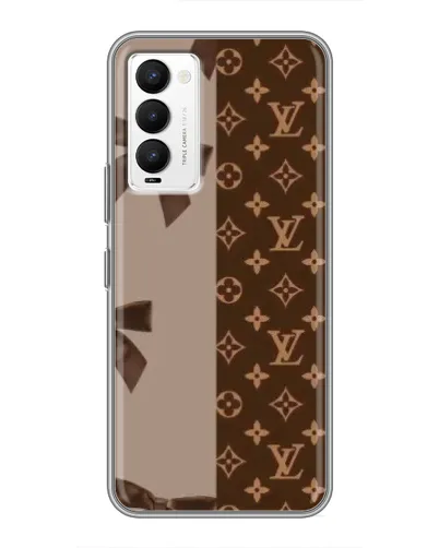 Чехол для TECNO Camon 18 / Camon 18P с картинкой «Louis Vuitton — банты»
