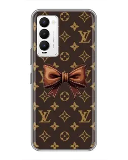 Чехол для TECNO Camon 18 / Camon 18P с картинкой «LV с бантом»