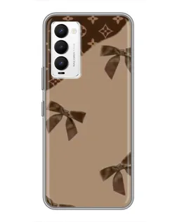 Чехол для TECNO Camon 18 / Camon 18P с картинкой «LV — кофейный атлас»